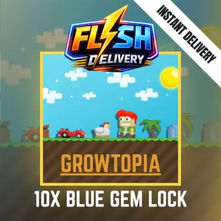 10X BLUE GEM LOCK - GROWTOPIA