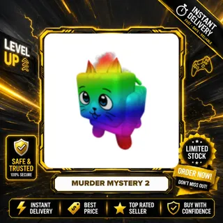 2x CHROMA FIRE CAT PET - MURDER MYSTERY 2 / MM2