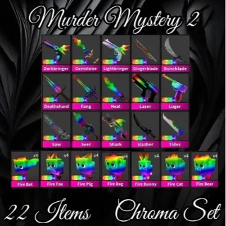 FULL CHROMA SET WITH PETS - MURDER MYSTERY 2 / MM2