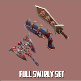 FULL SWIRLY SET ( Swirly Axe, Swirly Gun, and Swirly Blade) - MURDER MYSTERY 2 / MM2