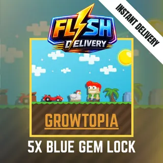 5X BLUE GEM LOCK - GROWTOPIA
