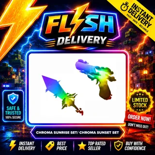 CHROMA SUNRISE SET / CHROMA SUNSET SET (CHROMA SUNRISE GUN AND CHROMA SUNSET KNIFE) - MURDER MYSTERY 2 / MM2