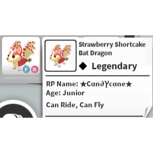 FR SSBD / FR STRAWBERRY SHORTCAKE BAT DRAGON - ADOPT ME / ADOPT ME!