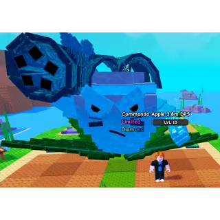 DIAMOND COMMANDO APPLE 4.2M DMG | 3.8M DPS LEVEL 10 [1.1s CD] 17.3kg - PLANTS VS BRAINROTS / PVB