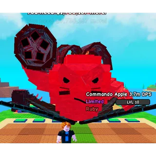 RUBY COMMANDO APPLE 4.1M DMG | 3.7M DPS LEVEL 10 [1.1s CD] 12.5kg - PLANTS VS BRAINROTS / PVB