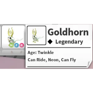 NFR GOLDHORN / GOLD HORN / GOLDEN HORN - ADOPT ME / ADOPT ME!