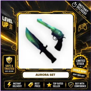 AURORA SET ( AURORA KNIFE 2019 + AURORA GUN 2019 ) - MURDER MYSTERY 2 - MM2