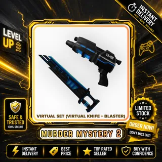 VIRTUAL SET (VIRTUAL KNIFE + BLASTER) - MURDER MYSTERY 2 / MM2