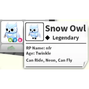 NFR SNOW OWL - ADOPT ME / ADOPT ME!