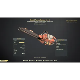 Bloodied Flaming Chainsaw