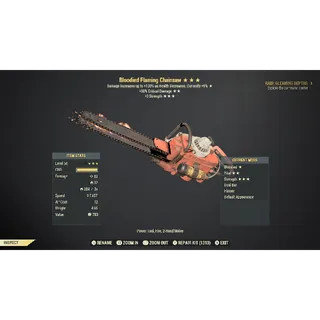 Bloodied Flaming Chainsaw