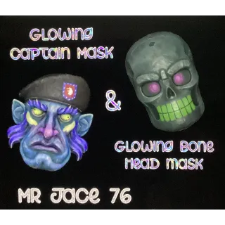 Glowing Captain & Glowing Bone Head Mask