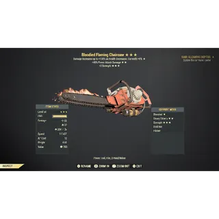 Bloodied Flaming Chainsaw