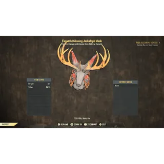 Glowing Jackalope Mask