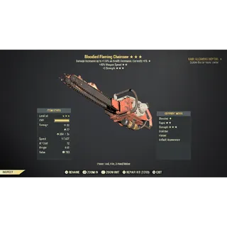 Bloodied Flaming Chainsaw