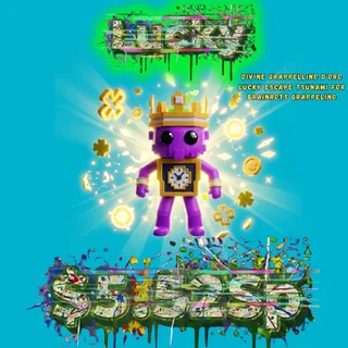 Divine Grappellino D'Oro LUCKY Escape Tsunami For Brainrots Grappelino