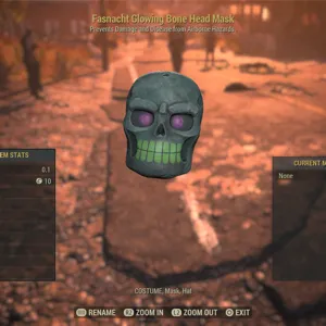 Glowing Bone Head Mask