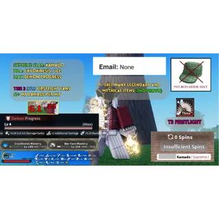61+ M1 DMG! | MAXED Kamado| T3 LVL8 FirstLight Fans | Ice BDA| Clean | Slayers 2