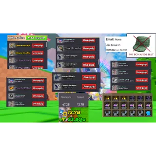 67.1B/s Money | 12.7B Speed | Instant Delivery | 2 Divine | Steal an egg Account / SAE + GOOD EGGS FREEBIES