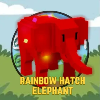 Rainbow Hatched Elephant