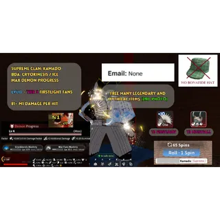 81+ M1 DMG! | MAXED Kamado | T3 LVL10 FirstLight Fans | Ice / Cryo BDA | Clean | Project Slayers 2