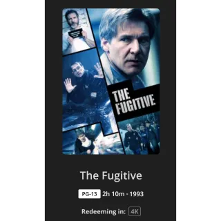 The Fugitive 4k Digital Code - Movies Anywhere