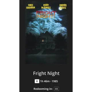 Fright Night (1985) 4k Digital Code - Movies Anywhere