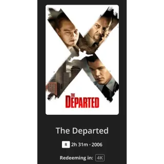 The Departed 4k Digital Code - Movies Anywhere