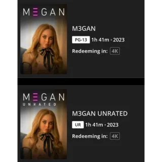 M3gan 4k Digital Code - Movies Anywhere