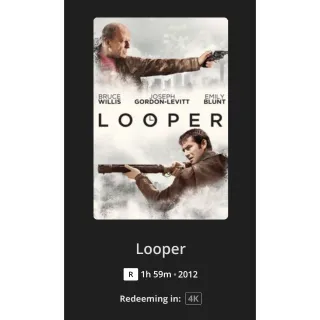 Looper 4k Digital Code - Movies Anywhere