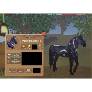 Midnight Snowstorm Percheron
