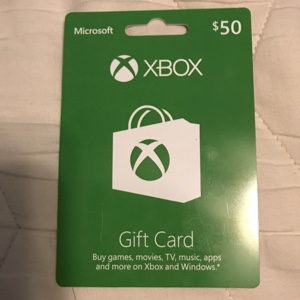 xbox one 50 dollar gift card