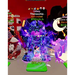 GALAXY ASCENDED TITANOCCHIO 753.4Qi/s LVL MAX 6 TRAITS | GO UP FOR BRAINROTS FORTNITE