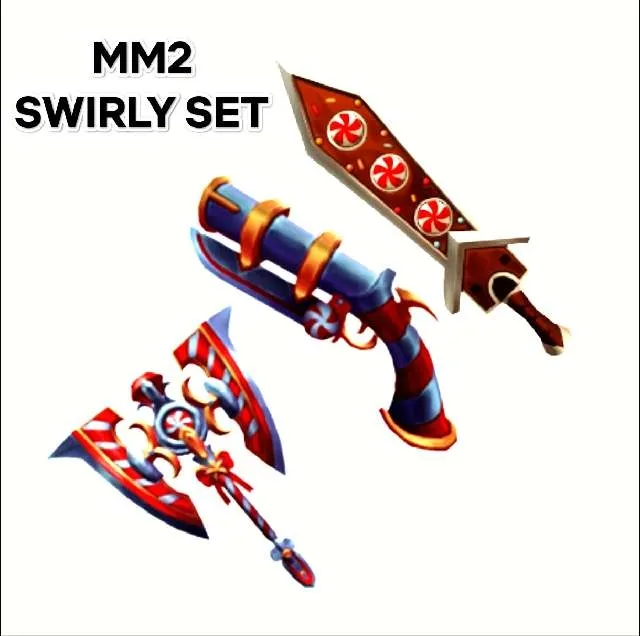 MM2 SWIRLY SET - Murder Mystery 2 Game Item - Gameflip