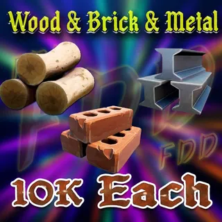 Wood Brick Metal 10k Each