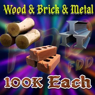 Wood Brick Metal 100k Each