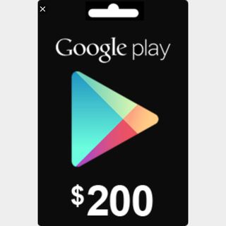 $200.00 Google Play gift Card