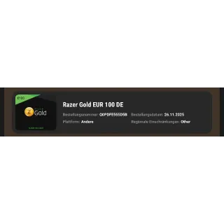 €100.00 EUR Razer Gold