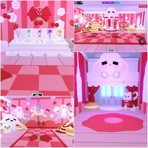 Adopt me strawberry cakes home house build