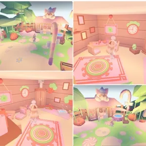 🍓🦝 Strawberry Raccoon Glitch Adopt Me Home 🦝🍓