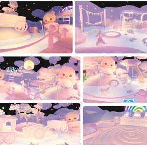 Adorable pastel twin angels adopt me home house build 