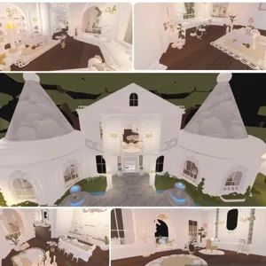 White coquette adopt me home mansion 🤍