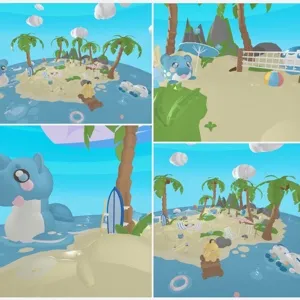 🏝️✨ Adopt Me Custom Beach – Loch Ness, Psyduck & Friends! ✨🏝️