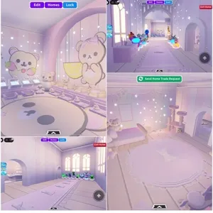 Cutesy kawaii bears wall art adopt me home house build