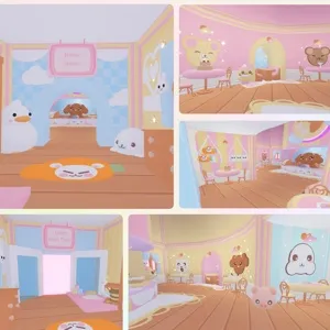 Cute core ice cream shop adopt me home house build