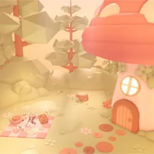 Adopt me cutesy mushroom home house build