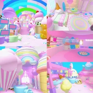 Bright & Fun Candyland-Inspired Adopt Me Home House Build!