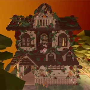 Beautifully detailed overgrown cottage - adopt me home house build 