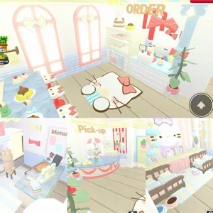 Adorable hello kitty cafe house in adopt me.