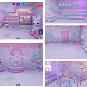Adopt me home house build cutesy bunny cafe 